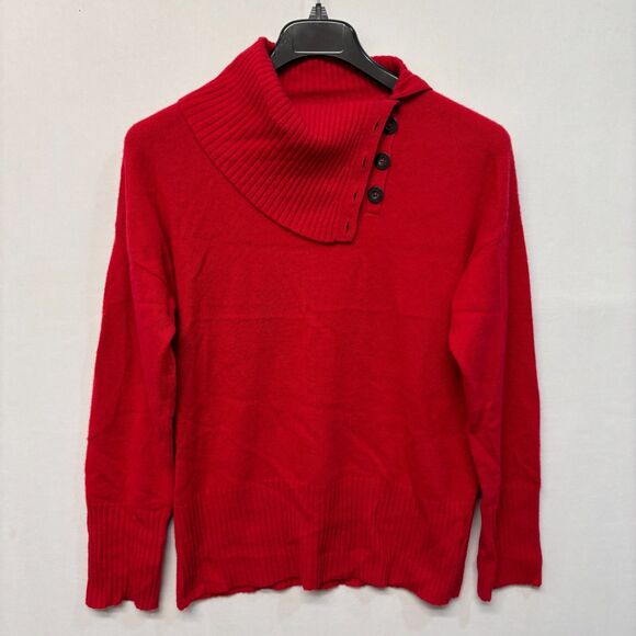 AK Anne Klein Women 100% Cashmere Sweater Size XL X-Large Red C042 -9 - Picture 1 of 15